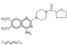 Molecular structure of Terazosin