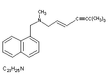 Molecular structure of Terbinafine (HCl)