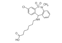 Molecular structure of Tianeptine