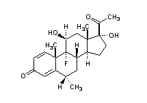 Molecular structure of Fluorometholone