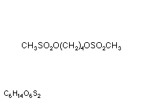 Molecular structure of Busulphan