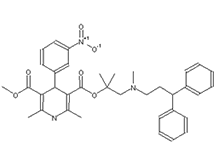 Molecular structure of Lercanidipine (HCl)