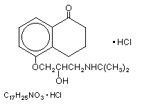 Molecular structure of Levobunolol (HCl)