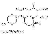 Molecular structure of Levofloxacin