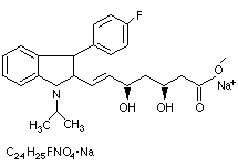 Molecular structure of Fluvastatin