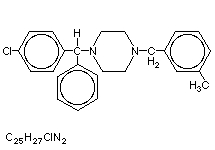 Molecular structure of Meclizine