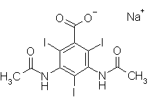 Molecular structure of Sodium Diatrizoate