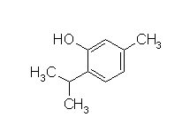 Molecular structure of Thymol