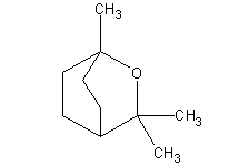 Molecular structure of Eucalyptol