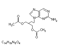Molecular structure of Famciclovir
