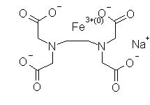 Molecular structure of Sodium Ironedetate