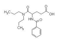 Molecular structure of Proglumide
