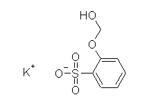Molecular structure of Potassium Guaiacolsulphonate