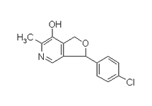Molecular structure of Cicletanine (HCl)