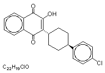 Molecular structure of Atovaquone