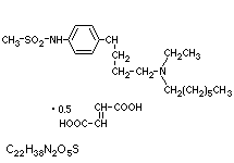 Molecular structure of Ibutilide (Fumarate)