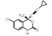 Molecular structure of Efavirenz