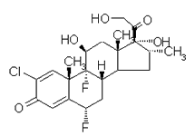 Molecular structure of Halometasone