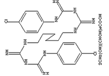 Molecular structure of Chlorhexidine