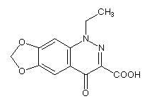 Molecular structure of Cinoxacin