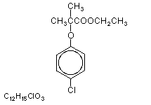 Molecular structure of Clofibrate