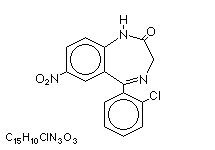 Molecular structure of Clonazepam