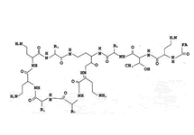 Molecular structure of Colistin (Sulphate & Sulphomethate Na)