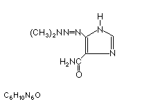 Molecular structure of Dacarbazine