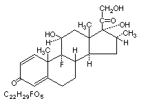 Molecular structure of Dexamethasone