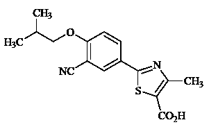 Molecular structure of Febuxostat
