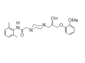 Molecular structure of Ranolazine