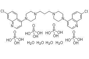 Molecular structure of Piperaquine Phosphate