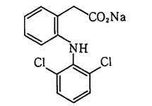 Molecular structure of Diclofenac (Na)