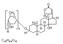 Molecular structure of Digitoxin