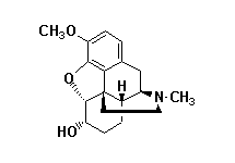 Molecular structure of Dihydrocodeine (Tartrate)