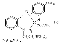 Molecular structure of Diltiazem (HCl)