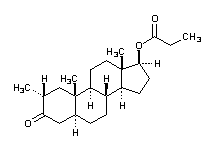 Molecular structure of Drostanolone (Propionate)