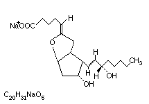 Molecular structure of Epoprostenol (Na)