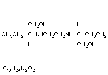 Molecular structure of Ethambutol (HCl)