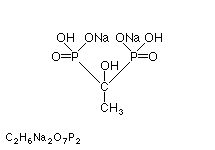 Molecular structure of Etidronate (Disodium)