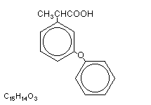 Molecular structure of Fenoprofen