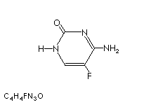 Molecular structure of Flucytosine