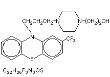 Molecular structure of Fluphenazine