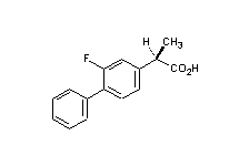 Molecular structure of Flurbiprofen