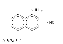 Molecular structure of Hydralazine (HCl)