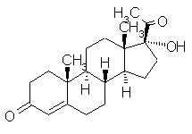 Molecular structure of Hydroxyprogesterone