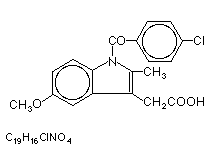 Molecular structure of Indomethacin