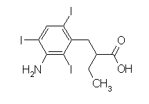 Molecular structure of Iopanoic Acid