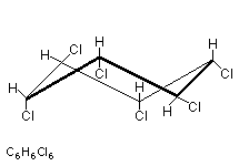 Molecular structure of Lindane