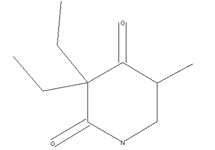 Molecular structure of Methyprylone